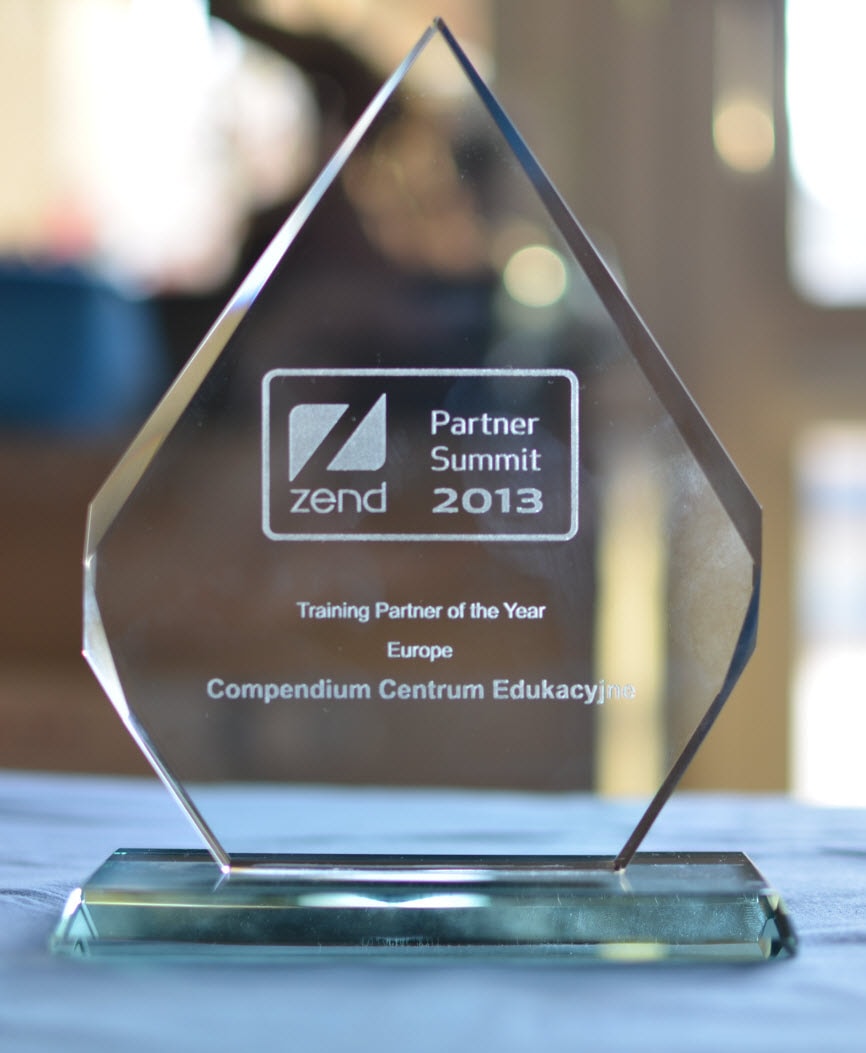 Training Partner of the Year 2013 in Europe