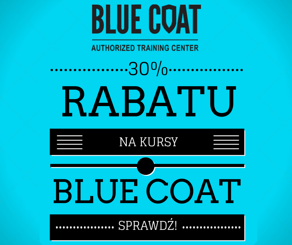 Rabat na szkolenia Blue Coat