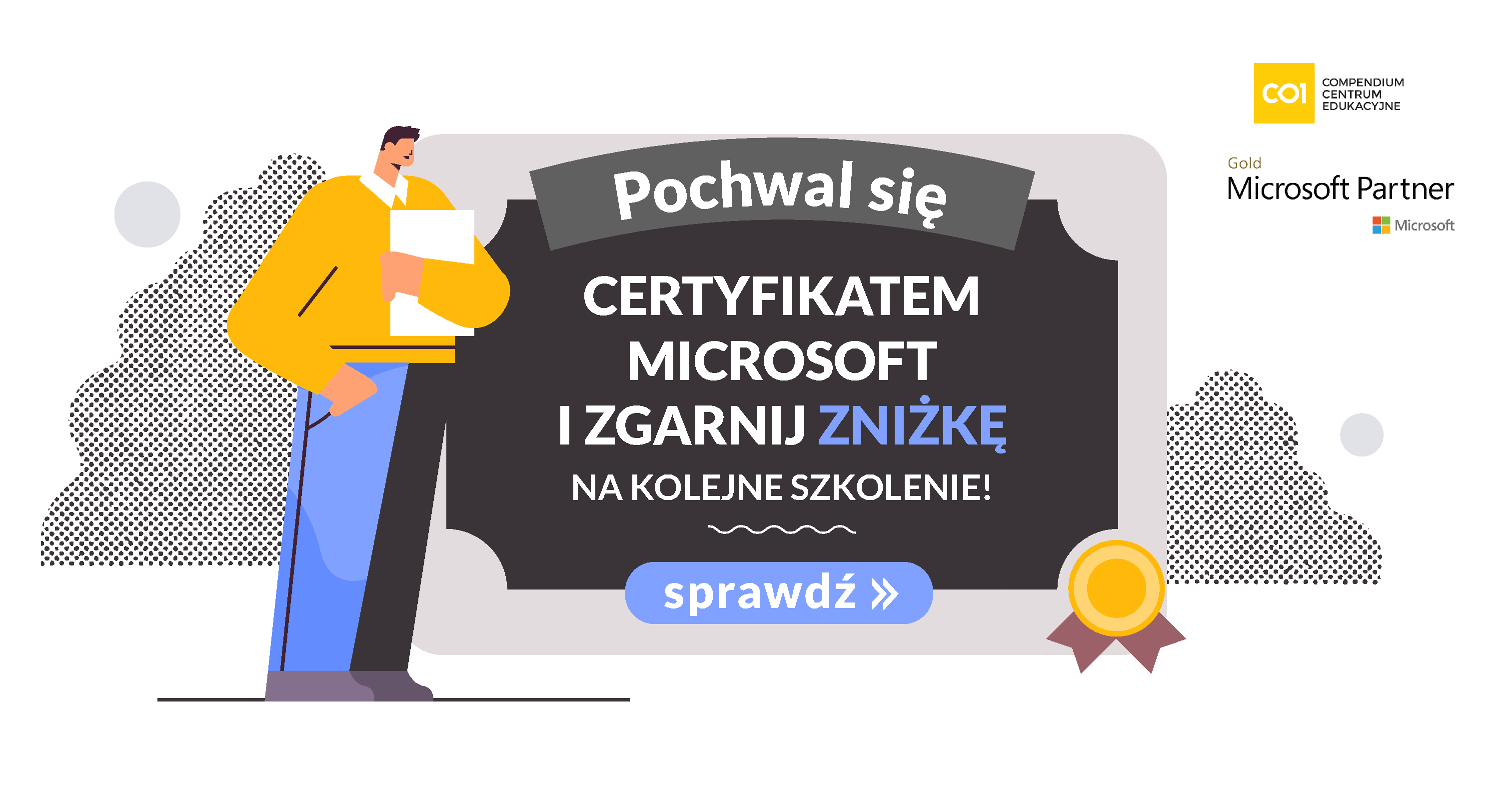 POCHWAL SIĘ CERTYFIKATEM MICROSOFT I ZGARNIJ ZNIŻKĘ NA KOLEJNE SZKOLENIE