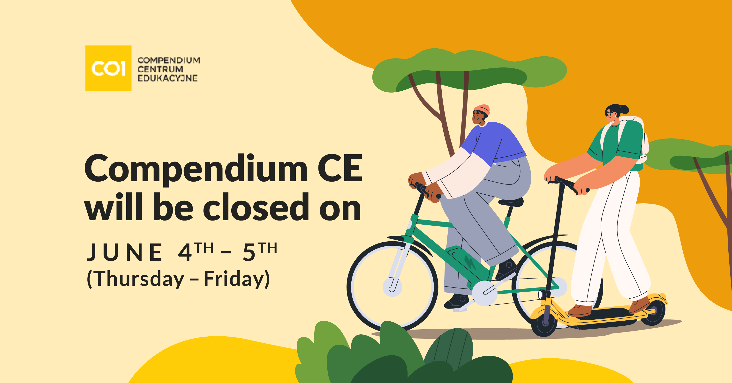 COMPENDIUM CE OFFICES WILL BE CLOSED ON JUNE 4th-5th