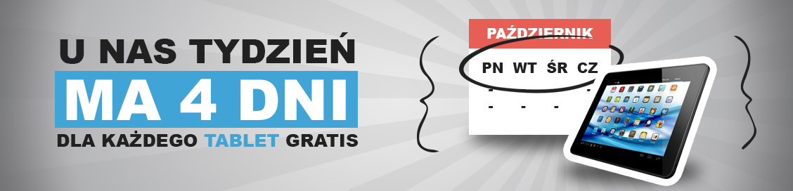 U nas tydzień trwa 4 dni U nas tydzień trwa 4 dni